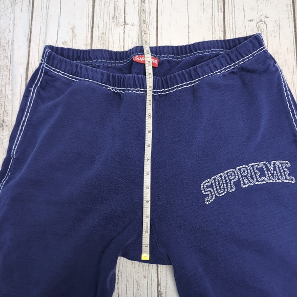 Supreme Big Stitch Sweatpants Blue Y2K Style Size XL - Picture 7 of 10